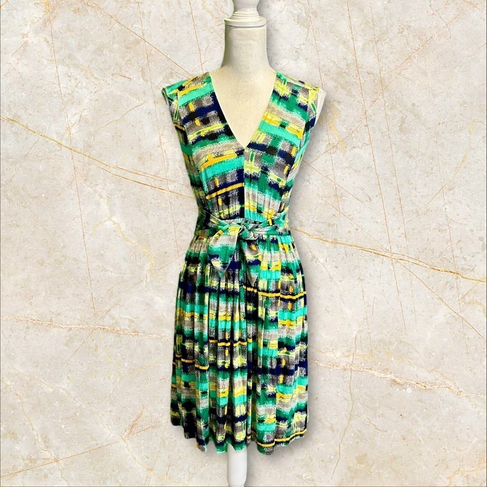 NWT Plenty by Tracy Reese Anthropologie ‘Joanne’ Dress in “Hazy Grid” Size Small